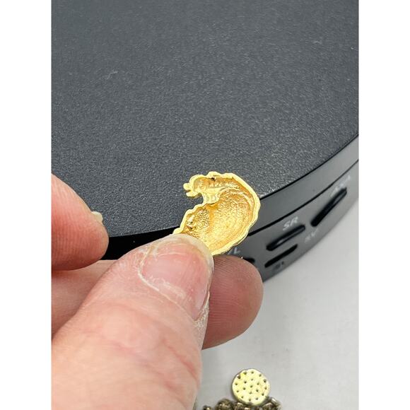 14k Yellow Gold Long Hair Domestic Cat Pet Animal Lover Whimsical Pendant - Picture 8 of 12